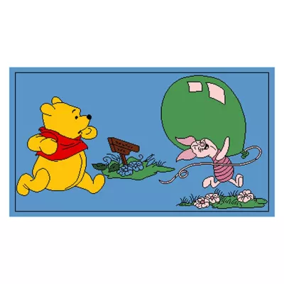 Alfombra Disney Winnie y Piglet jugando 0.6x1 | Alfombra infantil