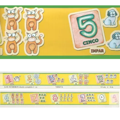 Cenefa adhesiva Cenefas Infantil Los Numeros | Cenefas Iberostil