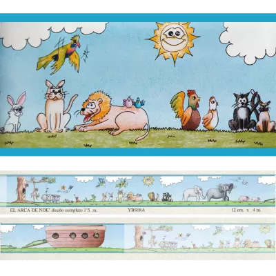 Cenefa adhesiva Cenefas Infantil El Arca de Noe | Cenefas Iberostil