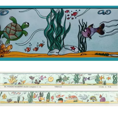 Cenefa adhesiva Cenefas Infantil El Fondo Marino | Cenefas Iberostil