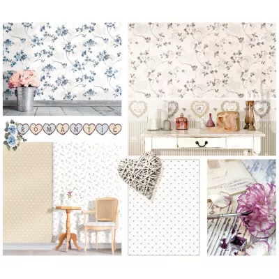 Papel pintado Corazones Fiori Country 7 165754