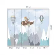 Mural Animales en el cielo Cute Walls 60011 | Iberostil